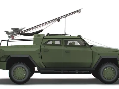 Generic MRAP Tkhir RAM CUAV 2022 3D model