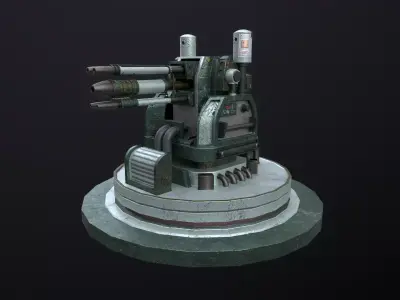 Machine Gun Free low-poly 3D model