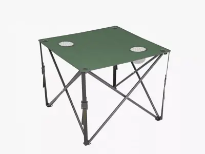 Camping Table Green Low-poly 3D model