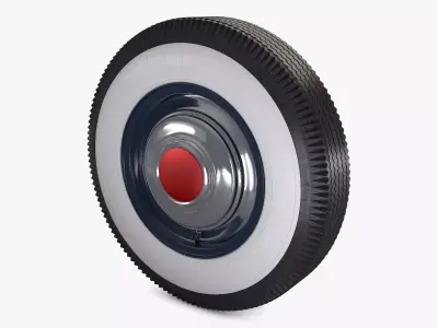 Retro Car Wheel M 3 3D model