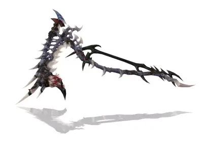Bone Scythe Low-poly 3D model