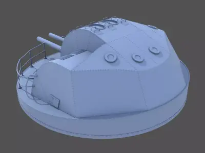 Japanese Type89 turret - Commercial license - 1-100 scale 3D print model