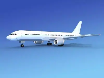 Boeing 757-200 Unmarked 2 3D model