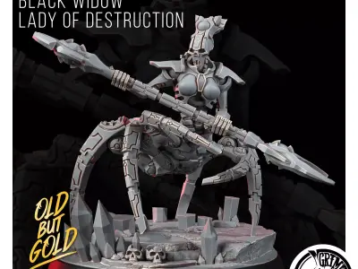 NECROCYBORG BLACK WIDOW LADY OF DESTRUCTION 3D model