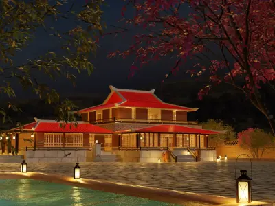 Japanese traditional house showroom 3D model 3D model