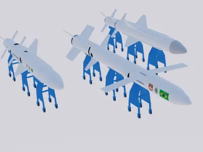 Rocket Missile Avibras Astros II MLRS 3D model