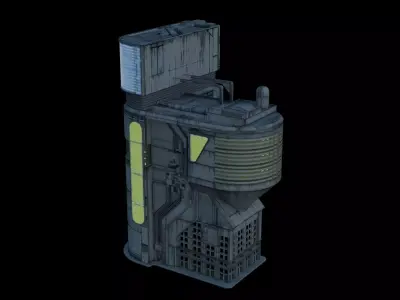 Cyberpunk Building 2 Low-poly 3D model purchase