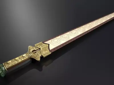 Mycenaean Sword Type D  Game Ready 3D Model Low-poly 3D model