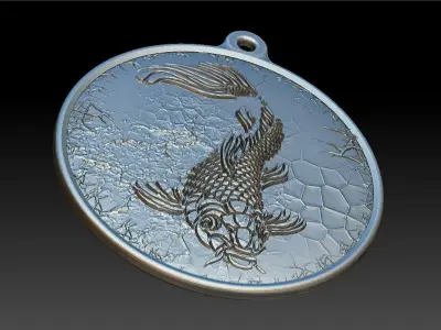 HM Fish Keychain 02 3D print model