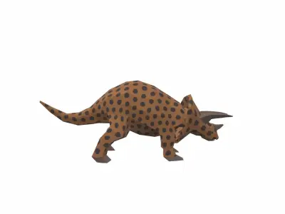 Dinosaur Triceratops - 03 Low-poly 3D model