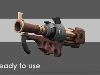 Low Poly Rocket Launcher Low-poly 3D model