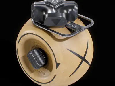 Sci-fi Smoke Grenade Low-poly 3D model