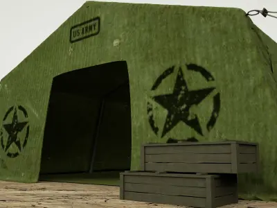 Military Tent 3d model  3D model