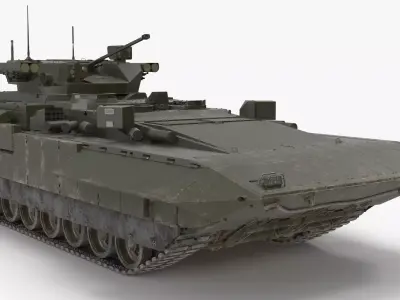 T-15 Armata Green Dirt No Logo Low-poly 3D model