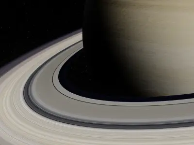 Photorealistic Saturn High-Res Textures and Sci-Fi Music Pack Low-poly 3D model