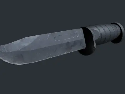 Knife low poly Low-poly 3D model