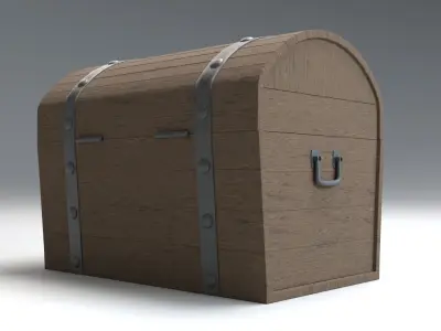 Treasure Chest Low Poly PBR Low-poly 3D model