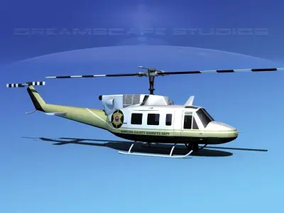 Bell 212 Maricopa County Sheriff 3D model