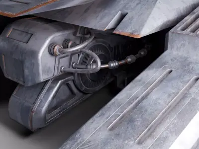 Speeder Jet Low-poly 3D model