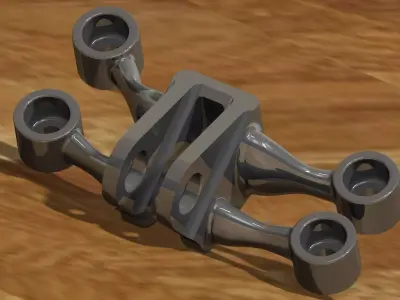 GE jet engine bracket V1 Free 3D model