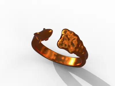 High-Quality 3D Ring Jet Model Low-poly 3D model