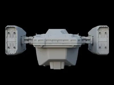 Sci-Fi Cargo Ship 3D model