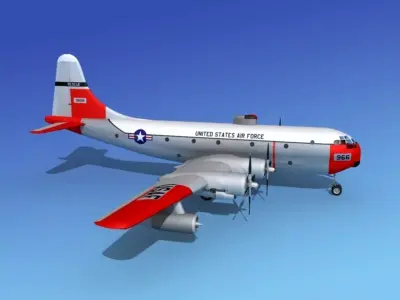 Boeing C-97 Stratofreighter V07 3D model