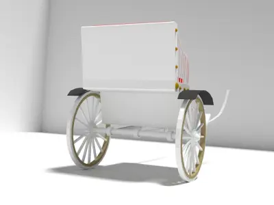 Wooden Cart 3D model