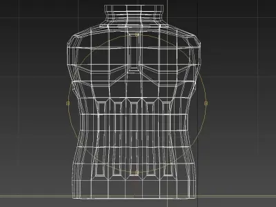 Armor 3D model vase Low-poly 3D model