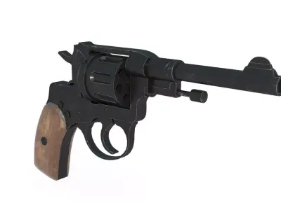 Modern revolver pistol 3D model