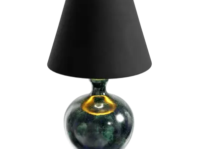  Eno Ceramic Olive Granada Shade Lamp Model, Green 