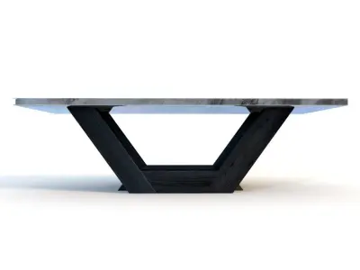 Table stone marble 3D model