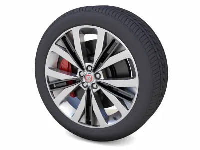 JaguarF Pace Rim 3D Model Low-poly 3D model