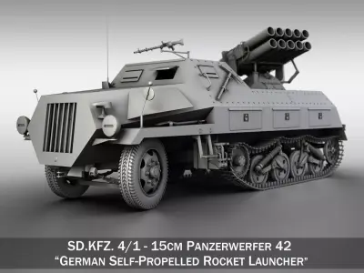 SDKFZ 4 - Panzerwerfer 42 3D model