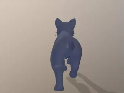 BLACK CAT Walking Cycle 3D model