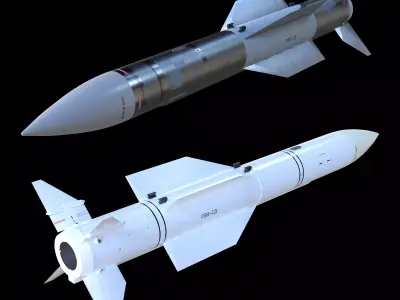 RVV-BD Aircraft Guided Air-to-Air Missile - R-37 3D model