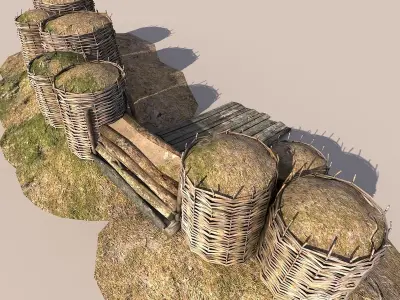 Wicker Barrier 3D model