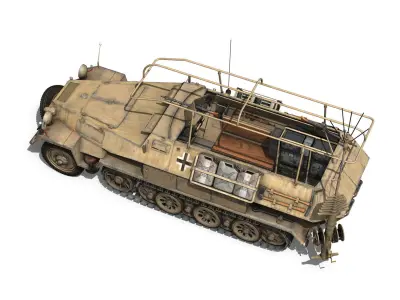 SDKFZ 251 3 - Ausf B - Communications Vehicle - 15PD 3D model