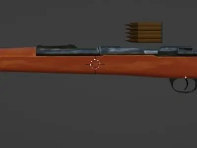 kar98k rifle Free low-poly 3D model
