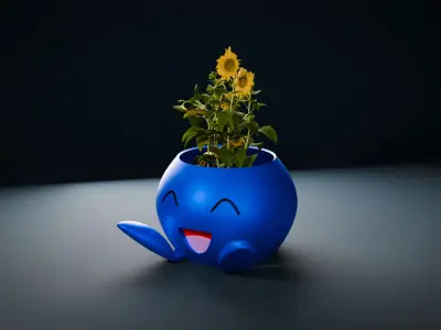 Macetero pokemon Oddish- pokemon odish flowerpot 3D print model