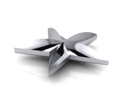 Military 3D 5 FIVE Point Star 3D print model