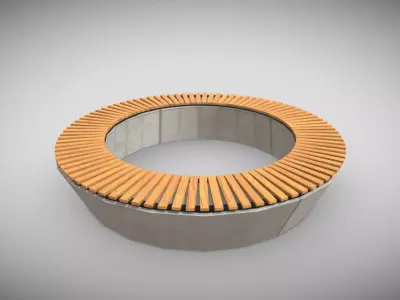 Cement Circular Bench  Low-poly 3D model