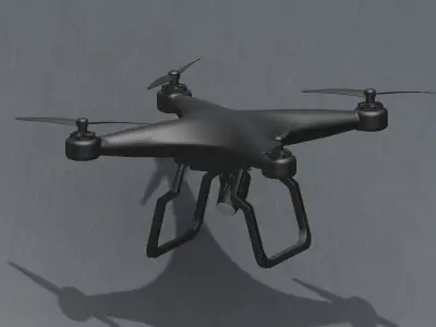 Research Drone Low-poly 3D model