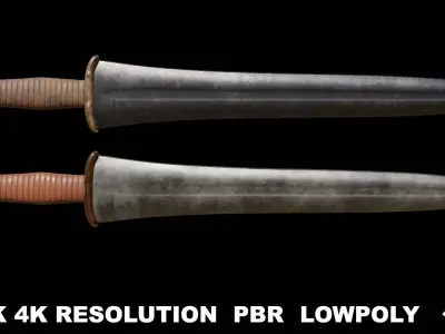 Greek Sword Xiphos Collection Low-poly 3D model