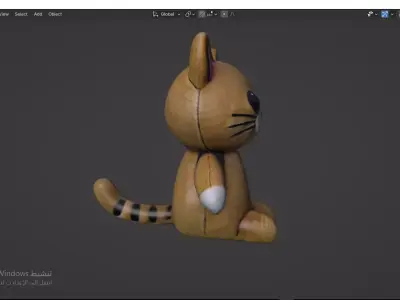 Cat Tedy Bear Toy Low-poly 3D model