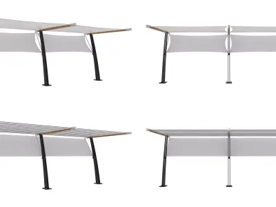 Outdoor White Awnings 3D model