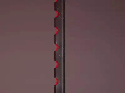 Futuristic Red Sword 3D model