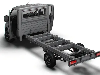 Opel Movano Chassis HQInterior SCab 4035WBXL 2023 3D model