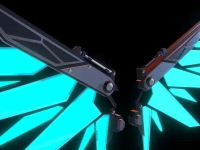 Mechanic Wing Low-poly 3D model