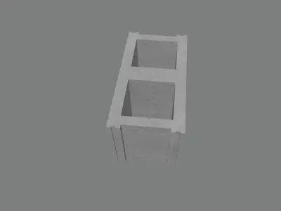 Cinderblock Low-poly 3D model